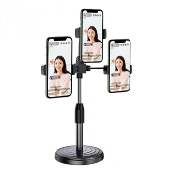 Nevamel Ally Tripod Üçlü Telefon Tutucu Stand Youtuber Canlı Yayın Selfie Tiktok Makeup-(5775)