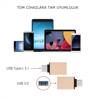 Nevamel Ally Usb Type C Otg Converter Çevirici Başlık-(5775)