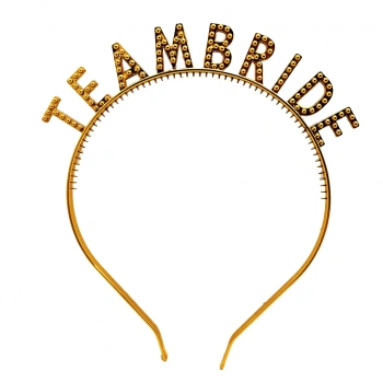 Nevamel Altın Renk Team Bride Taç – Gelin ve Nedime Tacı