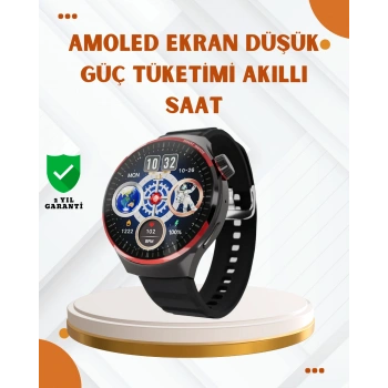 Nevamel® AMOLED Ekranlı Akıllı Saat Bluetooth Arama ve NFC Destekli