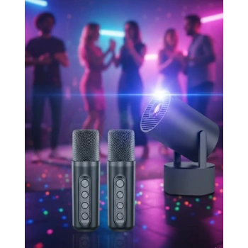 Nevamel® Android Sistemli Projeksiyon Kareoke Cihazı 180° Döner Başlıklı