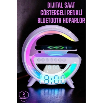 Nevamel® Android Uyumlu Akıllı Bluetooth Hoparlör Kablosuz Şarj Cihazı Standı