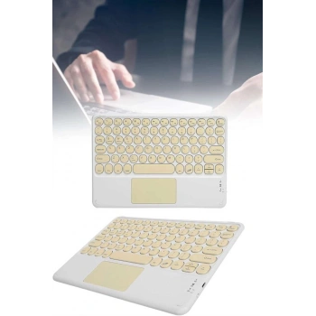 Nevamel Android ve İOS Uyumlu Bluetooth Klavye Touchpad Slim Kablosuz Wifi Q Klavye