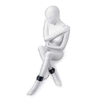 Nevamel® Anonymo Bdsm Ayak Kelepçe #0153, Pu Deri, Siyah, 26,5 Cm (Kod:0153)