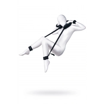 Nevamel® Anonymo Bdsm Sabitleme Kemeri #0701 Yastıklı, Kadife, Siyah, 127 Cm (Kod:0701)