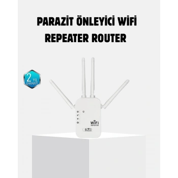 Nevamel® Antenli WiFi Repeater 300m2 Kapsama Alanı WPA3 Güvenlikli