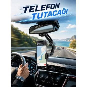 Nevamel® Araç Dikiz Aynası Telefon Tutucu Navigasyon Kullanımına Uygun Telefon Standı