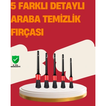 Nevamel Araç İçi Detaylı Temizlik Seti-Araba Jant ve İç Yüzey Temizlik Fırçaları