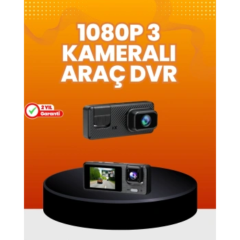 Nevamel Araç İçi Güvenlik Kamerası | 3 Kanallı 24 Saat Park Kaydı Destekli