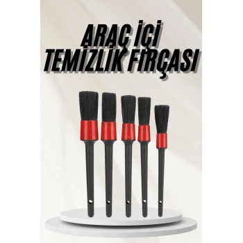 Nevamel® Araç İçi Led Aksesuar 5 Farklı Detaylı Araba Temizlik Fırçası Oto Temizleme Fırçası
