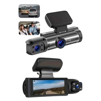 Nevamel Araç Kamerası Black Box Çift Kameralı Ekranlı Full HD Sürüş Kamerası