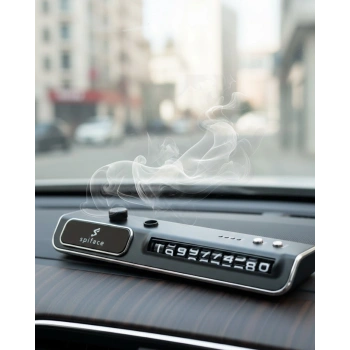 Nevamel® Araç Ön Cam Nemlendirici Telefon Numarası Gösterme Aparatı LED Işıklı