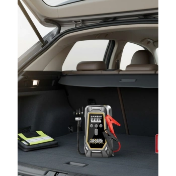 Nevamel® Araçlar İçin Akü Takviye ve Dijital Hava Kompresörü 16000 mAh