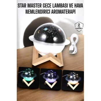 Nevamel® Aromaterapi Hava Nemlendirici Masa ve Gece Lambası