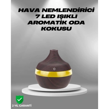 Nevamel® Aromaterapi Uyumlu 300 ml LED Işıklı Oda Kokusu Difüzörü
