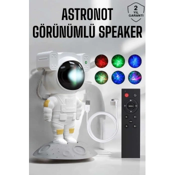 Nevamel Astronot Görünümlü Projeksiyon Speaker Taşınabilir