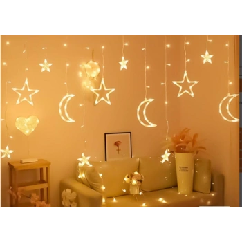 Nevamel Ay Yıldız Perde Led 3m