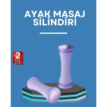 Nevamel® Ayak Masaj Rulosu Akupresur Silindir Kas Gevşetici Taşınabilir