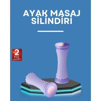 Nevamel® Ayak Masaj Rulosu Akupresur Silindir Kas Gevşetici Taşınabilir