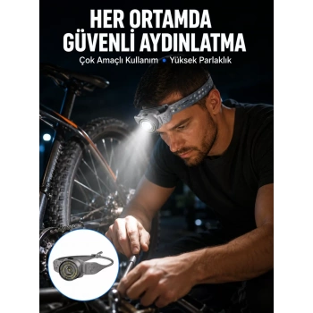 Nevamel® Ayarlanabilir Baş Bantlı LED Kafa Lambası Çok Amaçlı Aydınlatma Çözümü