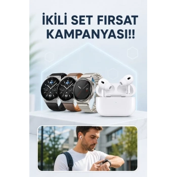Nevamel® Aynalı Bluetooth Kulaklık Yeni Nesil Akıllı Saat Titreşimli Nabız Ölçer Spor Modları