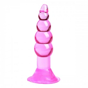 Nevamel® Backpart Boğumlu Vantuzlu 11.5Cm Anal Tıkaç - Pembe