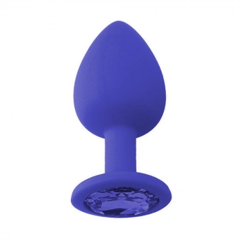 Nevamel® Backpart Taşlı Silikon Anal Tıkaç - Mavi