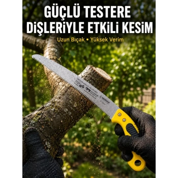 Nevamel® Bahçe Bıçkısı Keskin Çelik Diş Yapısıyla Pratik Kesim