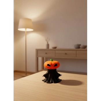 Nevamel® Balkabağı Figür 9cm Cadılar Bayramı Dekoratif Biblo