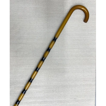 Nevamel Bambu Desenli Zarif Ahşap Baston