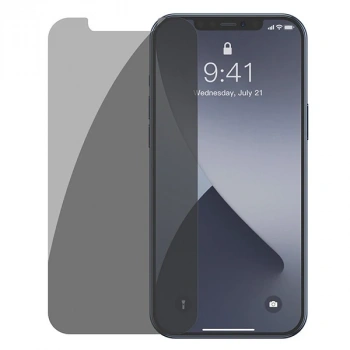 Nevamel Baseus İPhone 12 mini 03mm Anti Spy Tempered Cam Ekran Koruyucu 2 Adet Set-(5775)