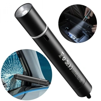 Nevamel Baseus Savior Araç Pencere Camı Kırıcı ve Şarjlı Fener/Emergency Light-(5775)