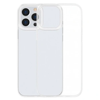 Nevamel Baseus Simple Case iPhone 13 Pro Max İnce Silikon Şeffaf Kılıf-(5775)