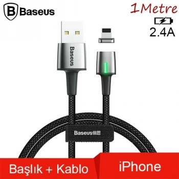 Nevamel Baseus Zinc Magnetic Usb Kablo Şarj İPhone 14-13-12-11 1Metre-(5775)