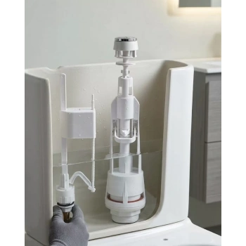 Nevamel® Basmalı Vitrifiye Rezervuar İç Takımı Ayarlanabilir Sessiz Dolumlu Klozet Rezervuar Mekanizması