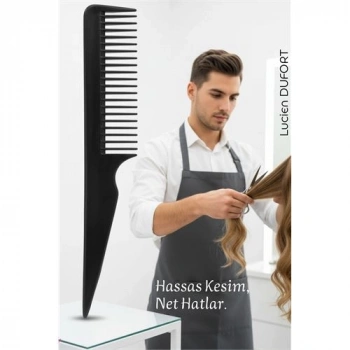 Nevamel® Bayan Kuaförü Saç Kesim Tarağı - Profesyonel Kuaför Kesim Tarağı Kuyruklu Saç Ayırma Şekillendirme Tarağı
