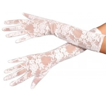 Nevamel® Beyaz Renk Orta Boy Dantelli Eldiven