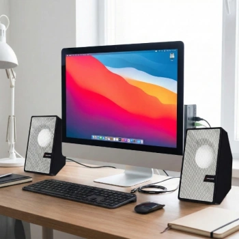 Nevamel Beyaz USB 2.0 + 3.5mm USB Hoparlör