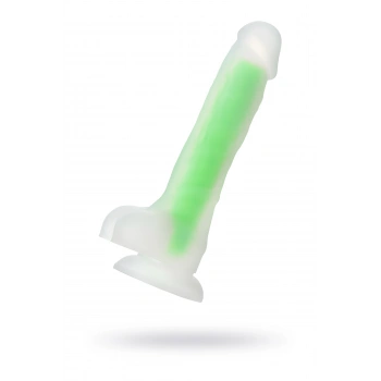 Nevamel® Beyond Clark Glow Gece Parlayan Dildo, Silikon, Şeffaf, 22 Cm
