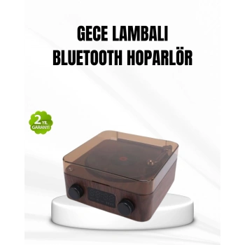 Nevamel® Bluetooth Hoparlörlü Gece Lambası Dijital Saat ve Ambiyans Işığı Çok Amaçlı