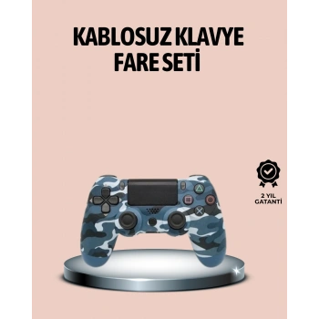 Nevamel® Bluetooth Kablosuz PS4 Gamepad Çift Motorlu Siyah Controller