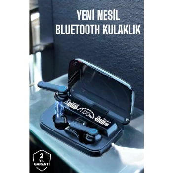 Nevamel® Bluetooth Kulaklık Powerbankli Dijital Göstergeli Dokunmatik Kontrol
