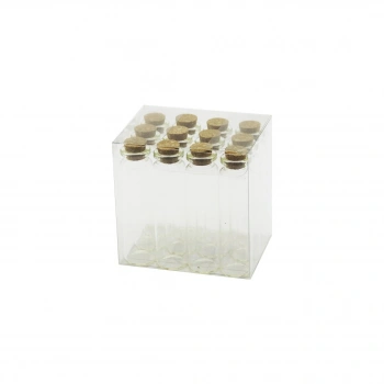 Nevamel® Boş Tüp Cam Şişe - 20 ml - Mantar Kapak