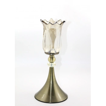 Nevamel Cam Şamdan Tekli Model 2