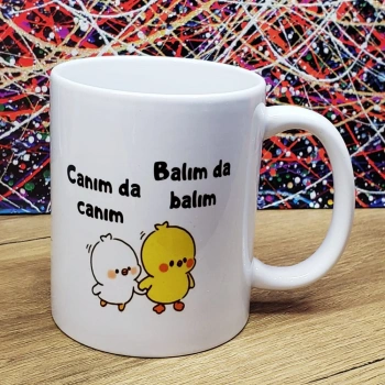 Nevamel Canım Da Canım Balım Da Balım Tasarımlı Kupa Bardak