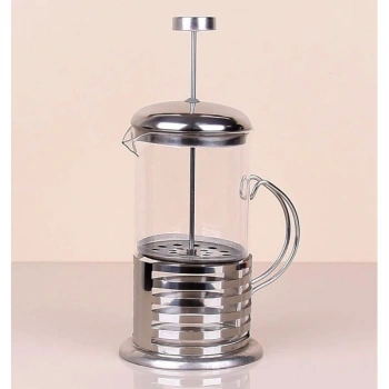 Nevamel Çelik Kulplu Cam French Press - 350 ml
