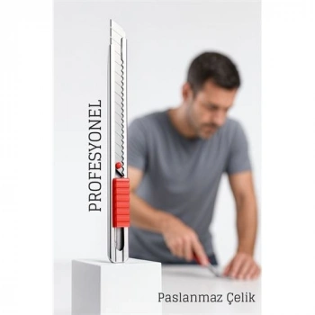 Nevamel® Çelik Maket Bıçağı - İnce Tip Maket Bıçağı Dayanıklı ve Keskin Profesyonel