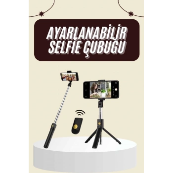 Nevamel Cep Telefonu Tripod Standı Manyetik Selfie Sopa Bluetooth Uzaktan Kumandalı