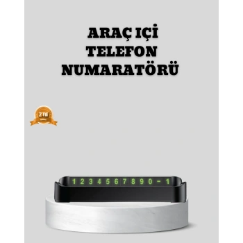 Nevamel Çevirmeli Araç İçi Park Numaratörü – Alüminyum Gri Kolay Montaj ve Net Görünüm