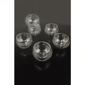 Nevamel Çift Cidarlı Cam Reçellik 6 Adet